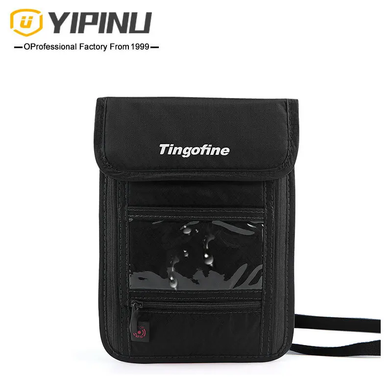 

Body Hugging Halter Passport Bag RFID Travel Storage Inclined Shoulder Bag Multi-functional Waterproof Document Bag