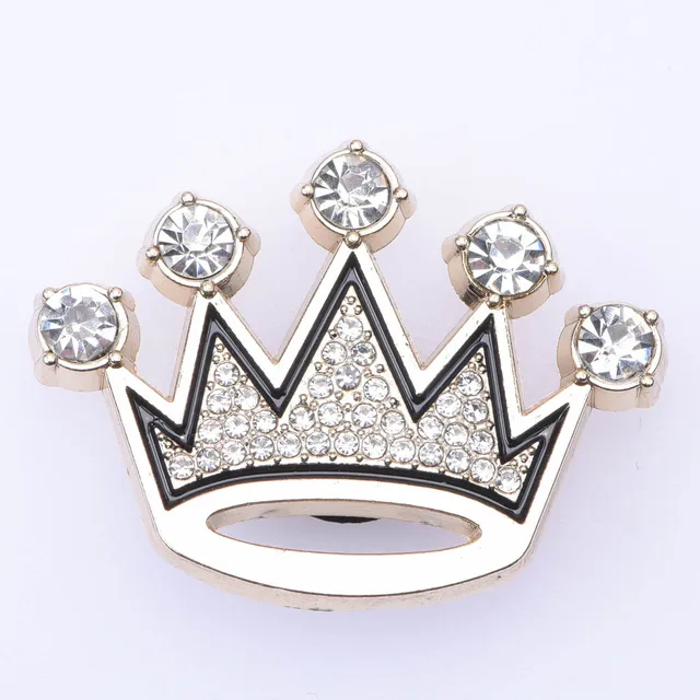 Bling Metal Croc Shoe Charms Women Butterfly Queen Crown Shoe Decorations Girl Flower Rhinestone Chains Wristband Accessories b8332