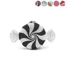 Элегантные женские вечерние сумочки с мятными бриллиантами, роскошные клатчи, сладкие конфеты, кошельки с кристаллами, свадебные сумочки