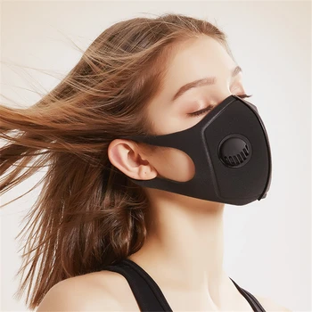 

2Pcs Fashion Unisex Cotton Breath Valve PM2.5 Mouth Mask Anti-Dust Anti Pollution Mask Cloth Activated Carbon Filter Respirator