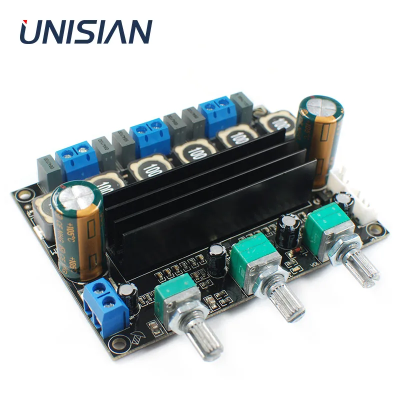 Плата усилителя UNISIAN TPA3116 2 1 HIFI высокомощный TPA 3116 цифровой трехканальный