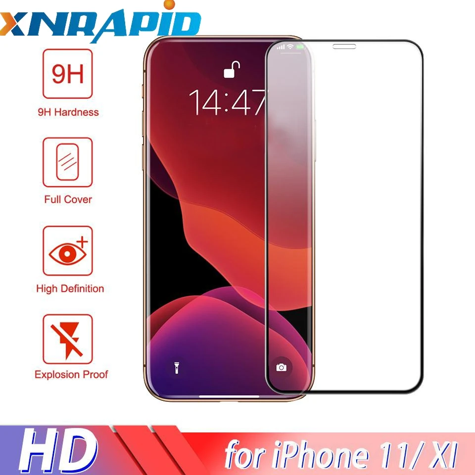 

Tempered Glass Flim For iPhone 11 Pro Max 6.5 Full Coverage Protector Tempered Film For iPhone XS Max XR X 6 6s 7 8 Plus