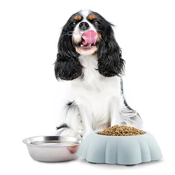 

Stainless Steel Dog Feeder Drinking Bowls Creative Pumpkin Type Non-slip Pet Bowls Dog Food Bowl Pet Cat Feeder Supplies