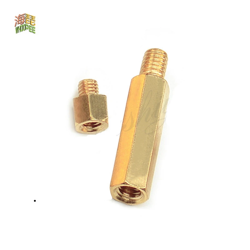 Thread M3*L + 6mm 20 or 50pcs Hex Brass Standoff Spacer Screw Pillar PCB Computer PC Motherboard Female Male Standoff Spacer brass standoff spacer aluminum standoff spacer pcb screw spacer