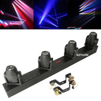 

4pcs/lot 120W 4in1 RGBW LED Stage Moving Head Light 4-Head DMX-512 Beam Spot Lighting