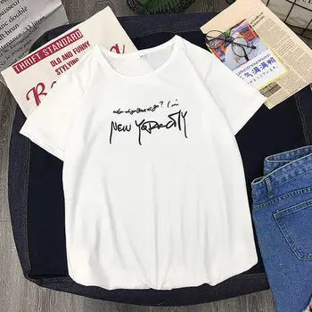 

T Shirt Harajuku T-Shirts Women Gray 2019 New Summer Short Sleeve Black