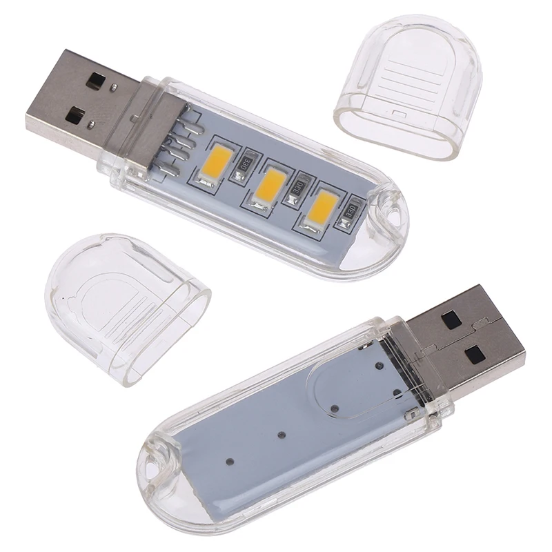Hot New 2pcs Mini USB LED Book Lamps Camping Lamp For PC Laptops Computer Night Light