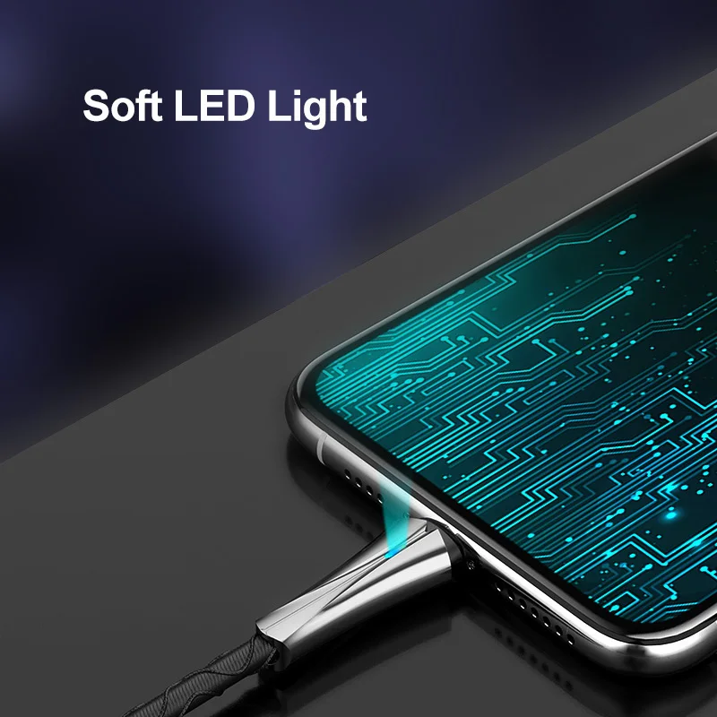 US $24.80 10Pcs 5A Quick Charge USB C Cable Fast Charging With LED Light Type C Cable Support Data Transmission Zinc Alloy Housing Durable