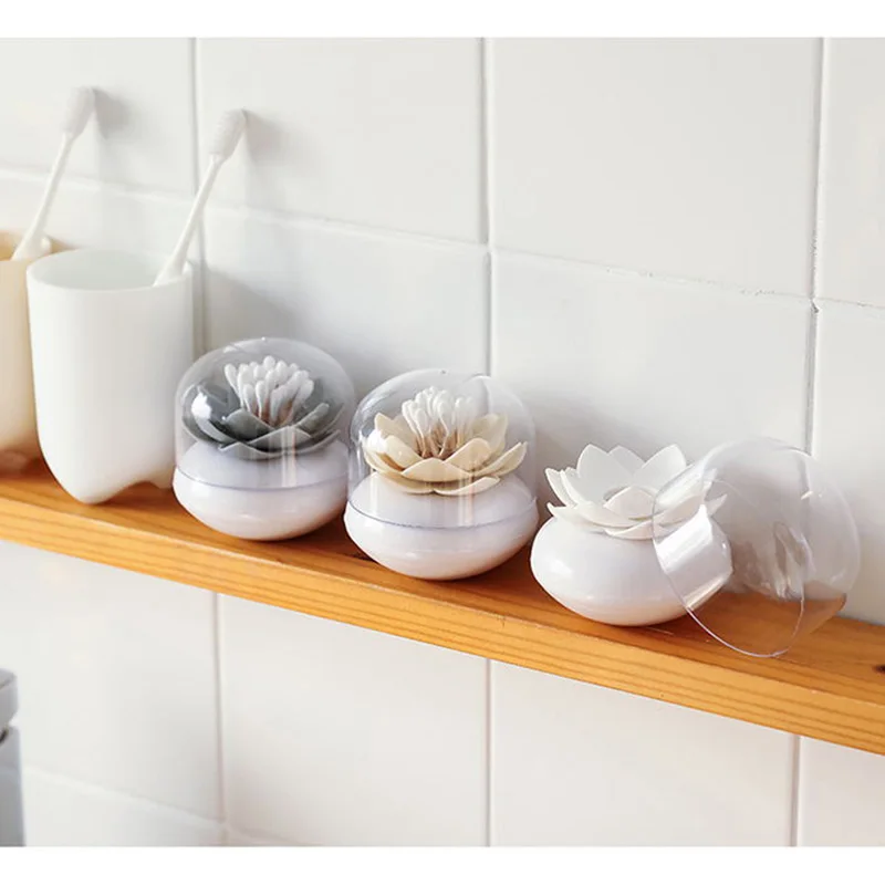 

Creative Lotus Cotton swab box Toothpicks holder lotus cotton bud holder base room decorate / Lotus Toothpick case C1364 b
