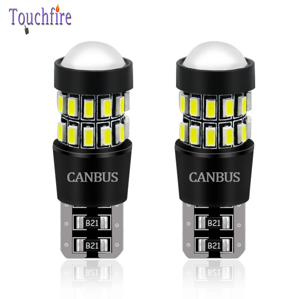 Светодиодная лампа T10 W5W 194 168 Canbus для салона автомобиля 30LED 3014smd очистки номерного