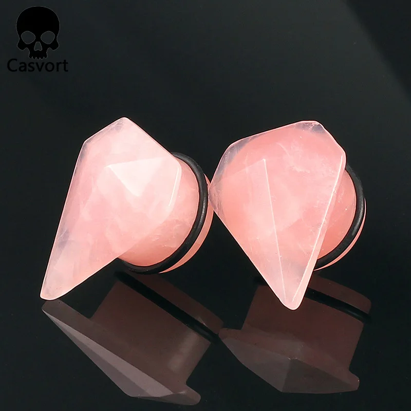 Casvort 2 шт. сердце камень пирсинг уха, ювелирное изделие для тела, измерительные приборы Вилки растяжители для туннелей Серьги Тоннели расширитель мода подарок 2 шт./лот - Окраска металла: style 1