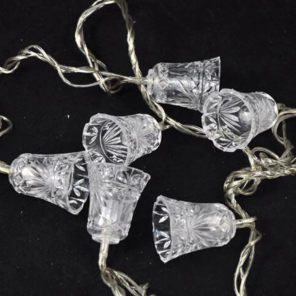 Christmas LED Bell Lights String Xmas Tree Lamp Decor Room Decorative Lights