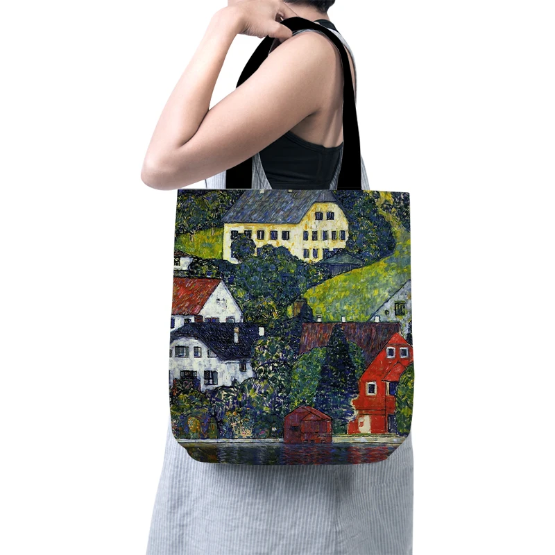 noite estrelada Shopper Bag, grande pano artístico, Eco Shopping Bag, Van Gogh