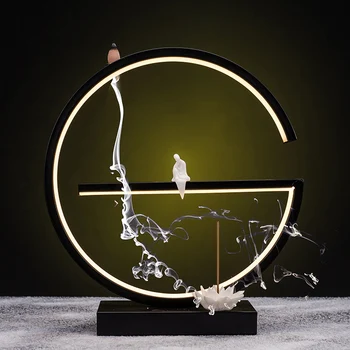 

Chinese Electrical Incense Burner Backflow Zen Living Room Aromatherapy Lamp Incense Burner Incienso Quemador Home Decor DB60XX