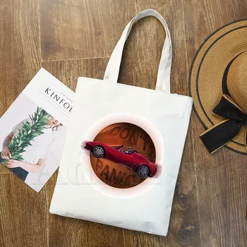 

Men's Spacex Moon Funny Ladies Handbags Cloth Canvas Tote Bag Shopping Travel Women Eco Shoulder Shopper Bags Bolsas De Tela
