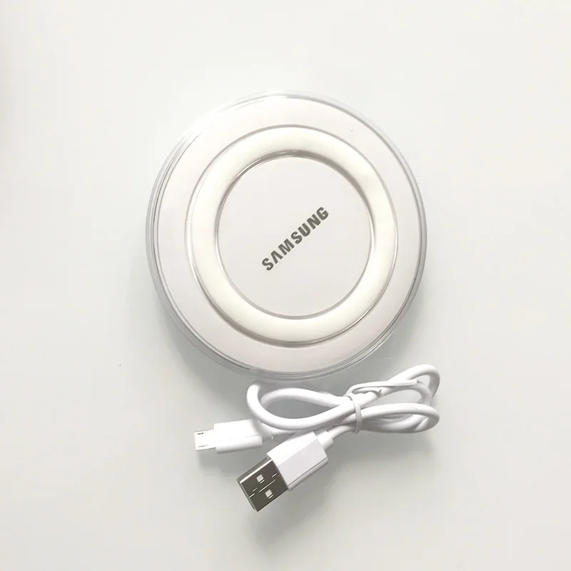 White no box Samsung 5 V/2A Беспроводное зарядное устройство адаптер зарядного устройства для Galaxy S6 S7 Edge S10 S9 Plus Note 5 8 9 iphone 8 plus X XS XR MAX mi 9 - Цвет: White no box
