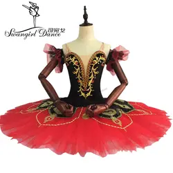 Красный/черный профессиональный костюм с юбкой-пачкой для взрослых красный фея блин классическая балетная пачка балетные костюмы для