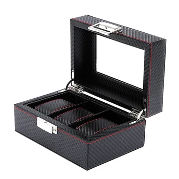 

3 Slot/Grid Watch Box Removable Pillow Wooden Display Container Storage Holder Travel Organizer Case Gift Accessory