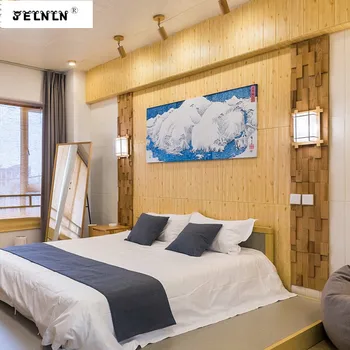 

3d wall stickers waterproof bedroom living room TV background wall simulation wood grain retro anti-collision wall skirt wallpap