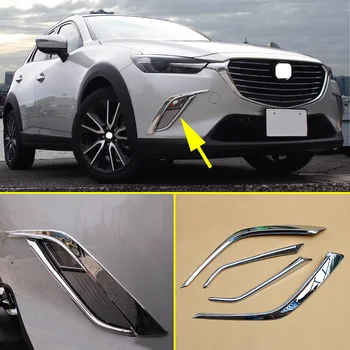 

ABS Chrome Head Front Foglight Fog Lamp Lights Cover Trim Fit For Mazda CX-3 2016 2017 2018 2019 Accessories