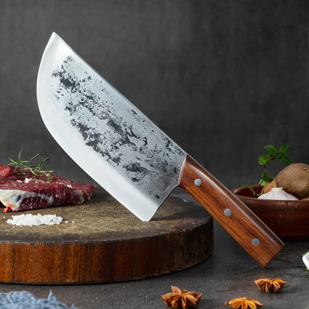 Handmade Butcher Knife 5Cr15Mov Steel Sharp Kitchen Knife