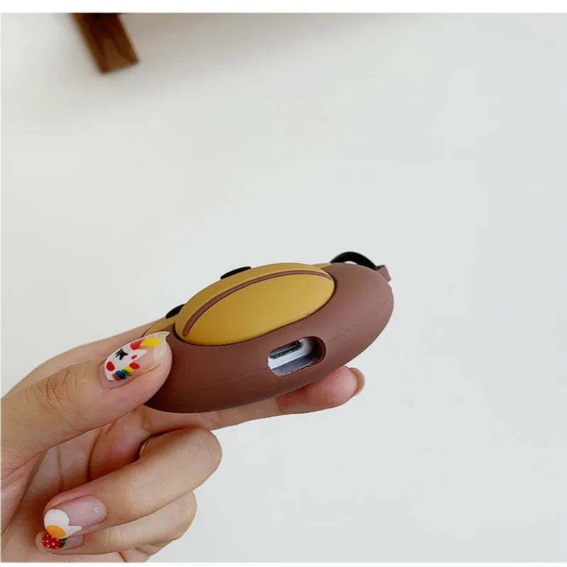 Силиконовый чехол для наушников AirPods 2 1 Earpods защитный чехол милый чехол Coque Air pod