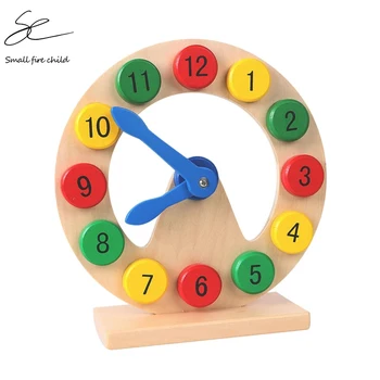 

Wooden Toys Learn to Tell Time Wooden Digital Clock Montessori Teaching Aids Kids Baby Early Learning Toys for children