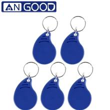 ANGOOD, 5 шт., RFID IC брелоки, 13,56 МГц, брелоки, NFC, ключ, карта ISO14443A, MF, брелоки, 1 K, бирка для смарт-системы контроля доступа