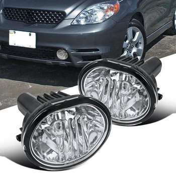 

for 03-08 Toyota Matrix Pontiac Vibe Clear Fog Lights Bumper Lamps+9006 Bulbs
