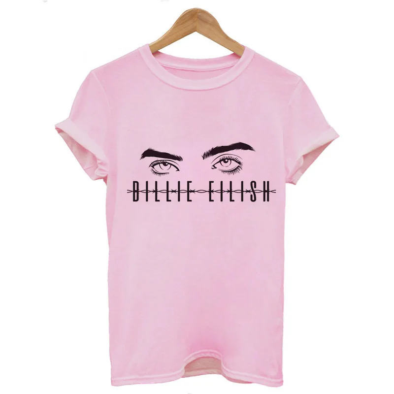 Despise You Go To Hell In Real Life Billie Eilish футболка женская уличная хип-хоп Футболка Harajuku одежда панк Винтажная Футболка - Цвет: 3824-Pink