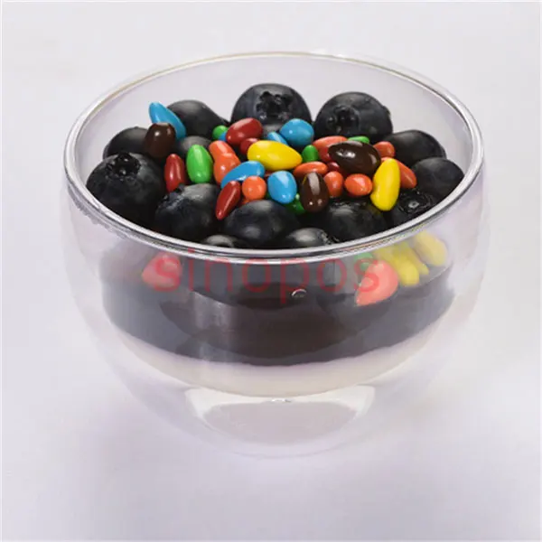 10pcs Transparent plastic two layer round hemispherical shape mousse cup, cake display tray, clear ice cream cups, SP01