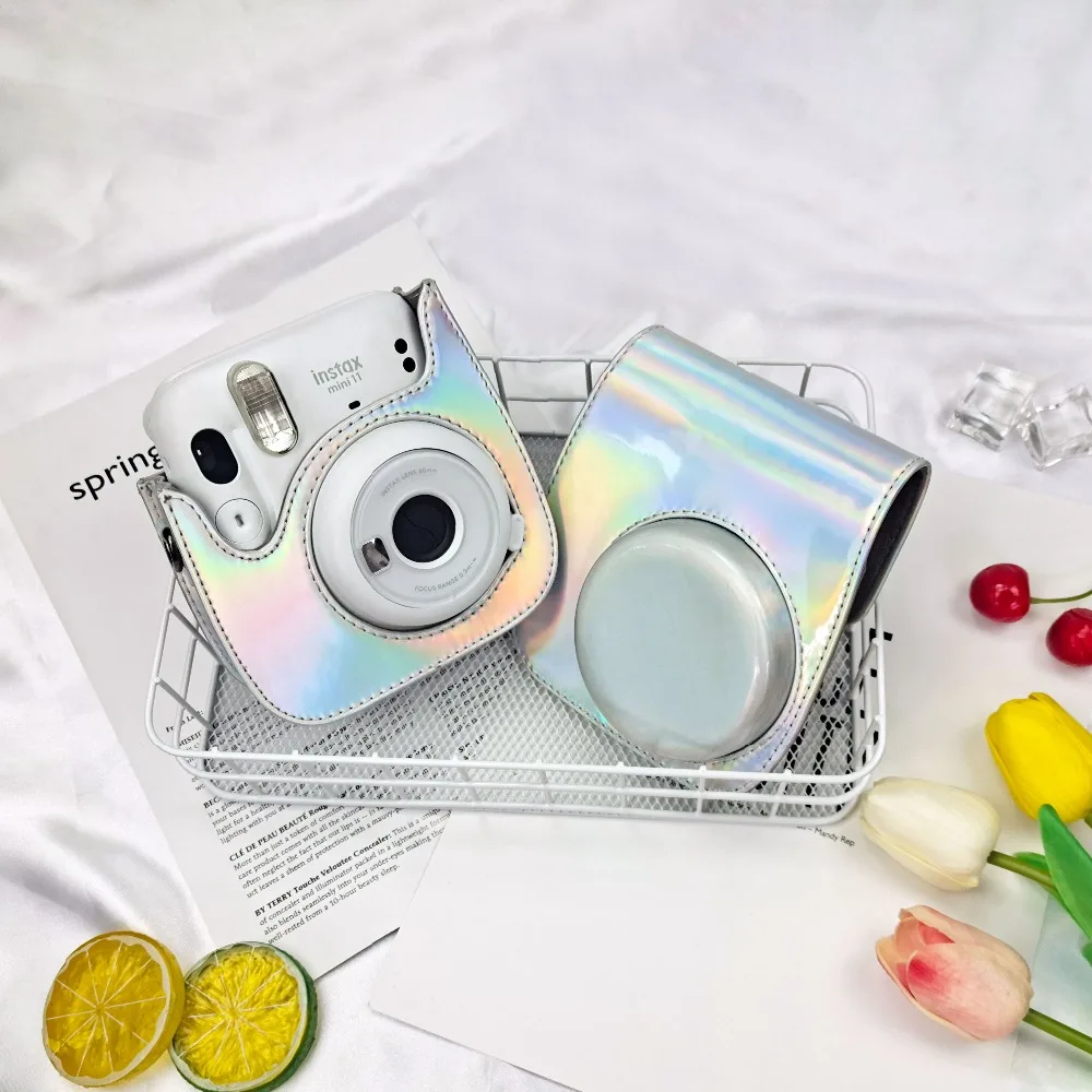 for Fujifilm Instax Mini 11 Camera Accessory Artist Oil Paint PU Leather Instant Camera Shoulder Bag Protector Cover Case