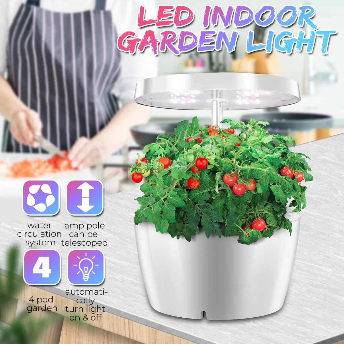 

IGS-01 Indoor Plant Hydroponics Grow light Soilless Cultivation Plant Grow Light Lamp For Plant Indoor Nursery Flower Fruit Veg