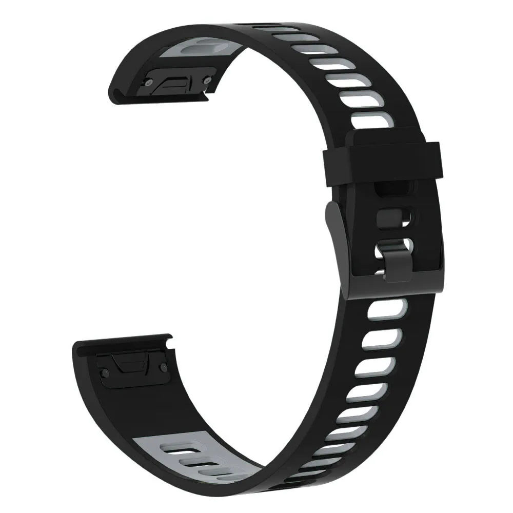 Серый Ouhaobin 22 мм Ремешки для наручных часов Garmin fenix 5/5Plus спортивный силиконовый сменный ремешок для наручных часов fenix 6 band 1011#2 - Цвет: Серый