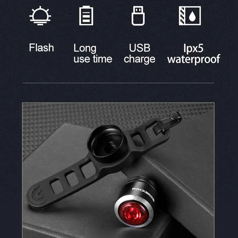 Велосипедный задний фонарь ROCKBROS светодиодный для горных велосипедов 200 800 ампер