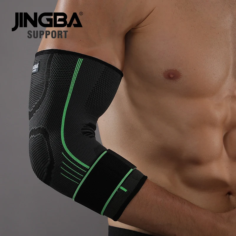 JINGBA SUPPORT 1PCS Compression Elastic Nylon Basketball Elbow brace support protector Volleyball Bandage Elbow pads pin