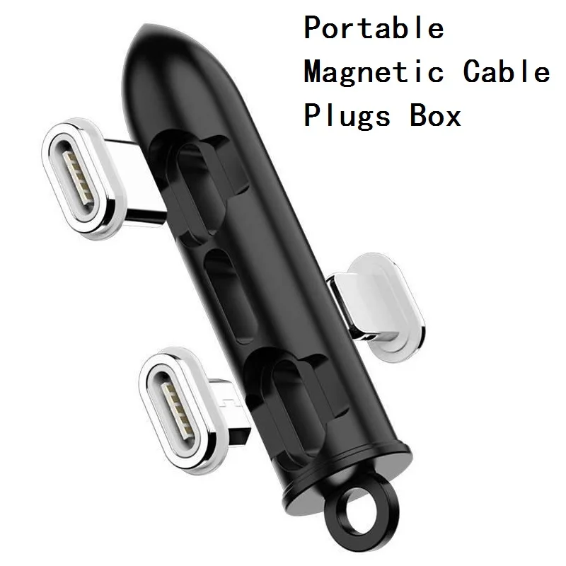 Магнитный чехол для кабеля с разъемами Micro USB типа C портативный контейнер