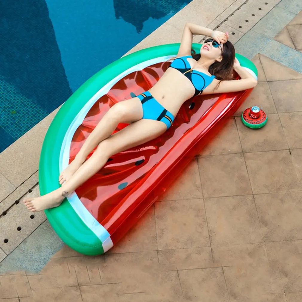 Надувной бассейн с арбузом, плавающее кольцо для взрослых и женщин, гигантский Плавающий надувной матрас, буй, Пляжная игрушка, веселье