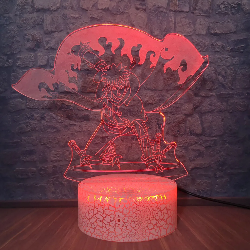 Naruto Night Light 7 Color Changing LED Bedside Lighting Namikaze Minato Model Desk lamp Home Decor Bulbing Teen Xmas Gifts