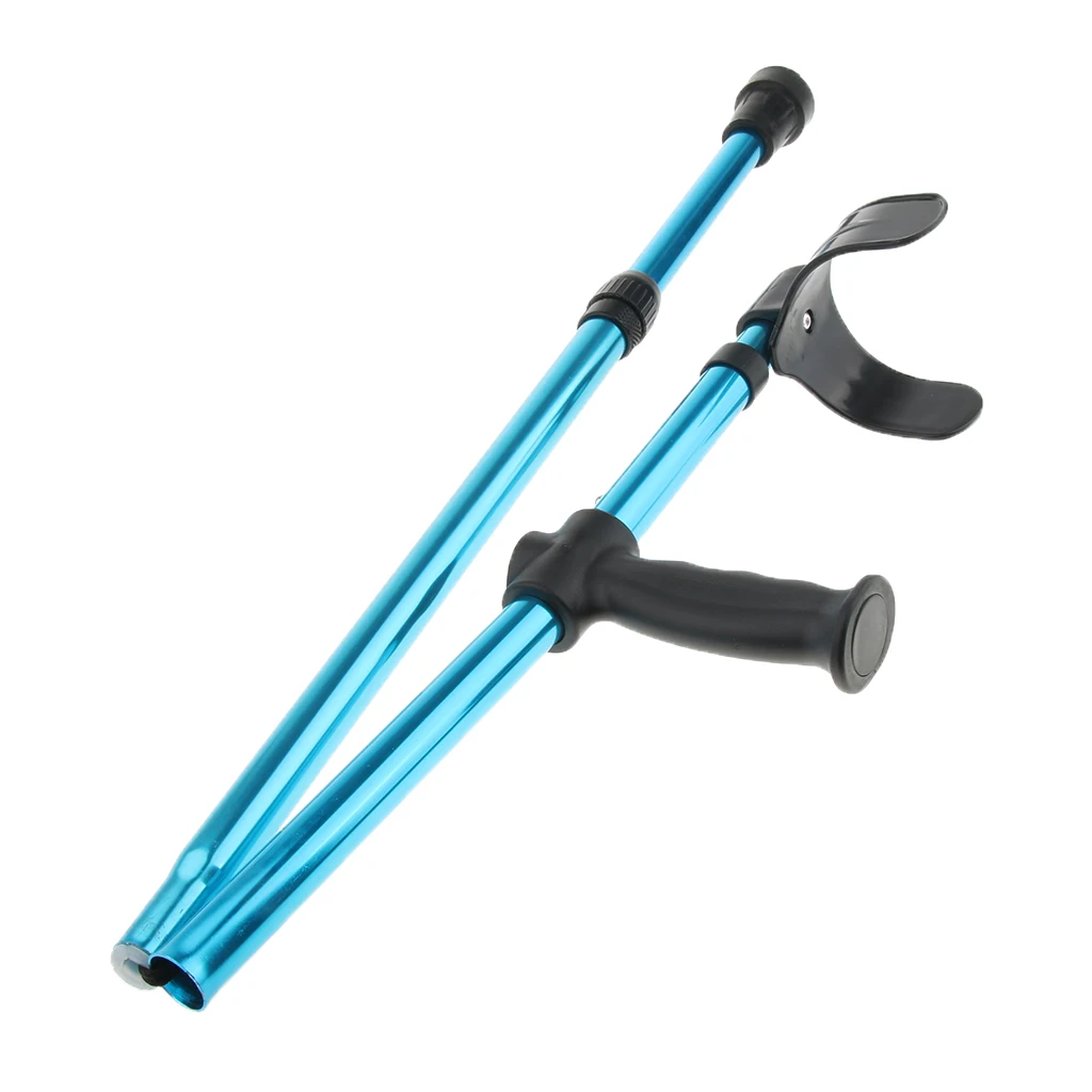 Aluminum Forearm Crutches for Adult, Pack of 2 - Adjustable & Foldable Forearm Crutch for Adults Mobility Aids