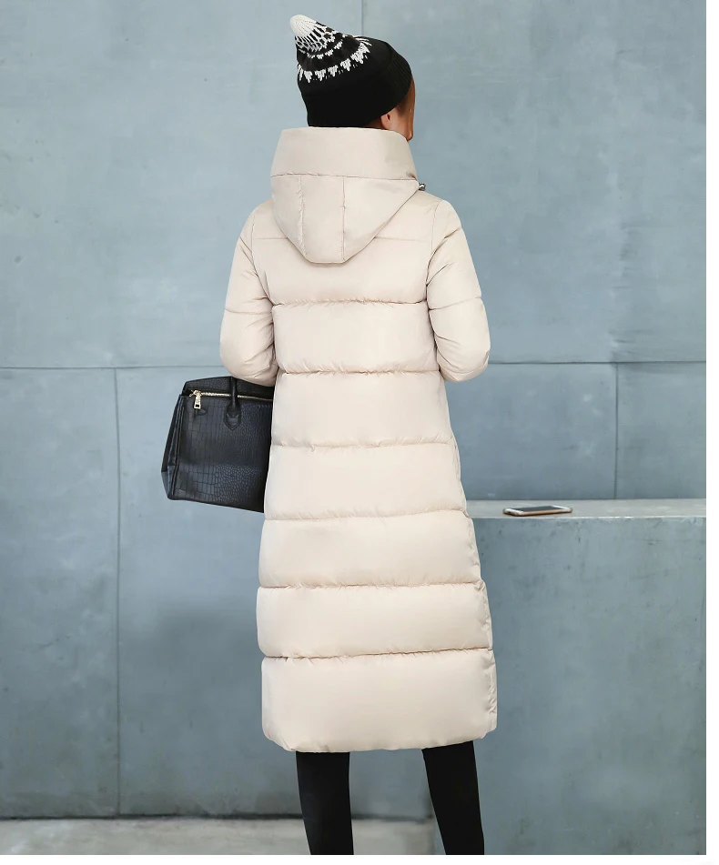 New Fashion Winter Cotton Padded Jacket Women Slim Thick Stars Print Female Long Coat Mujer Plus Size L-4XL LX391 | Женская одежда