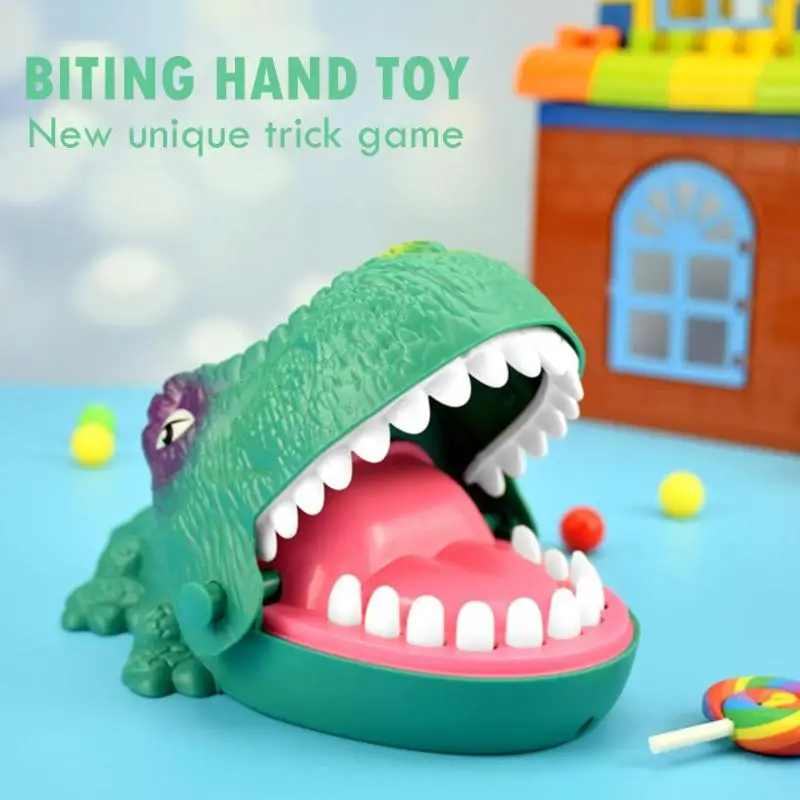 

Child Dinosaur Decompression Toys Creative Improving Practical Ability Puzzle Novelty Prank Bite Finger Game Interactive Toy
