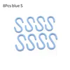 8Pcs blue S