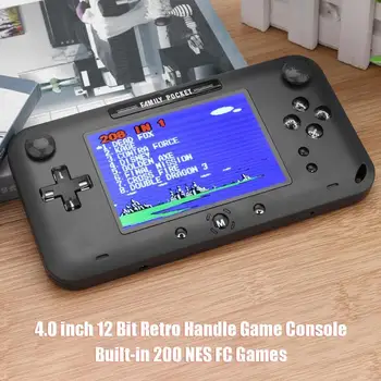 

Video Game Console 12 Bit Retro Family Pocket Handheld Game Player Built-in 200 Classic NES FC Games for Child Nostalgic Player