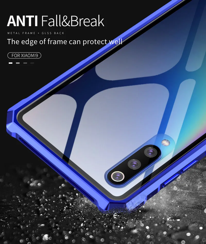 Роскошный прозрачный металлический чехол для Xiaomi Mi9 Mi 9 противоударный