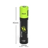 Hot sale ZNTER 1.5V AAA rechargeable battery 600mAh USB rechargeable lithium polymer battery fast charging via Micro USB cable ► Photo 2/5