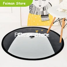 Мультфильм милый спящий мишка детская комната круглый ковер коврики ползающие коврики для гостиной украшения открытый коврик игровой