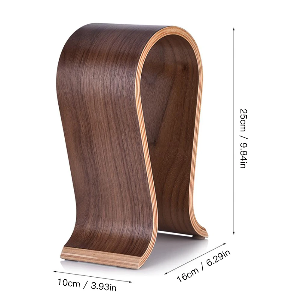 Wood Headphone Stand Wooden Brich Headphones Display Stand Wood Headset Holder Desk Display Hanger For All Headphone Size