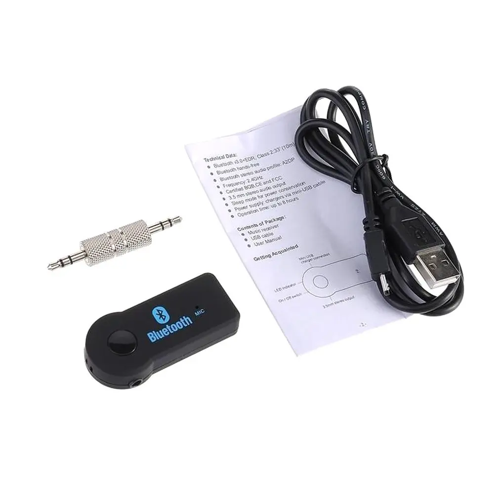 Rovtop Mini 3,5 мм разъем AUX аудио MP3 музыка Bluetooth приемник автомобильный комплект Беспроводной Громкая Связь Динамик адаптер для наушников