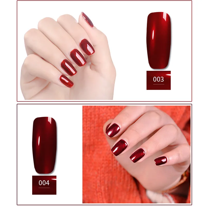 

Sloomey Titanium Red Color Series Gel Nail Polish 7ML Hybrid Nail Art Semi Permanent gel varnishes Top Base Coat Lacquer